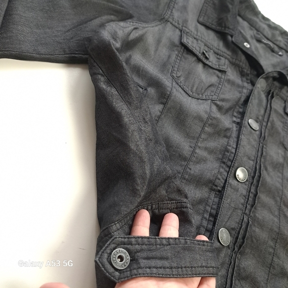 Tahari Women Soft Collared Neck Long Sleeve Jacket w Pockets Charcoal Size XL - Picture 9 of 14